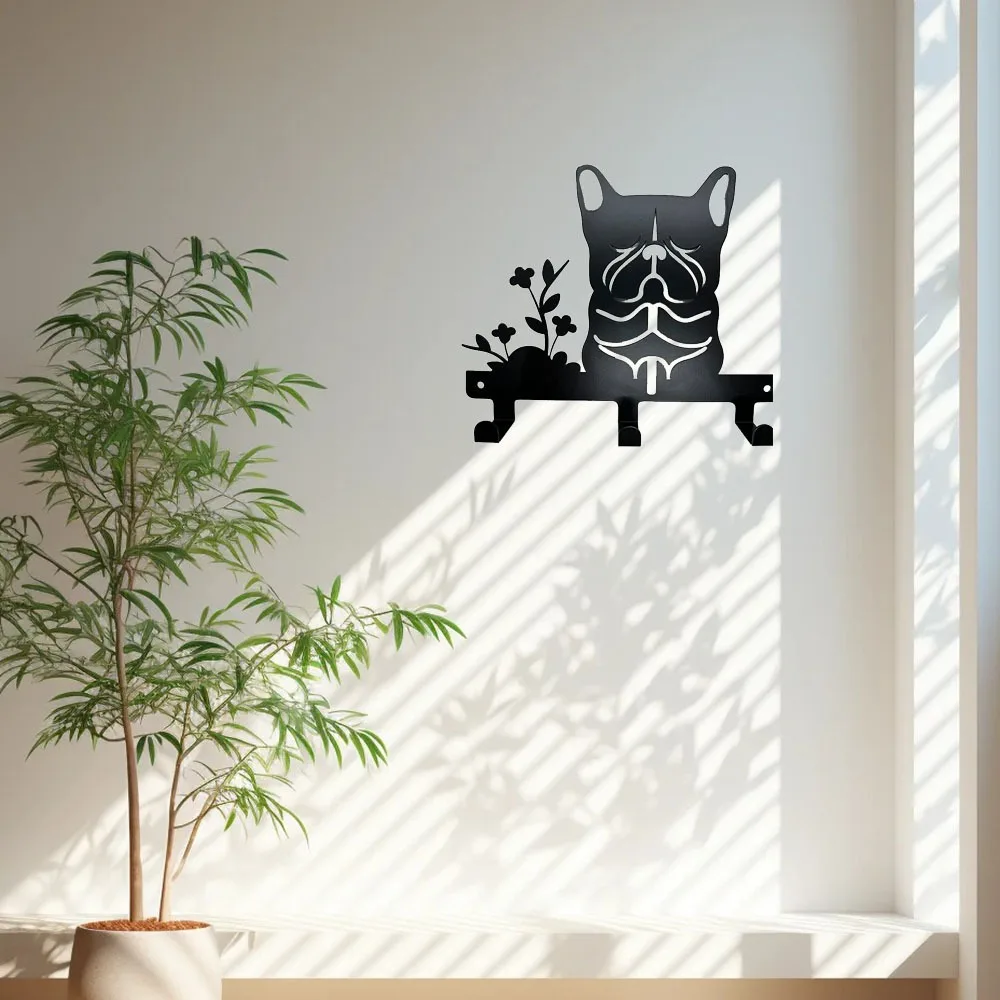 Металлическая настенная стойка Bulldog-3 крючка стильный органайзер для полотенец и