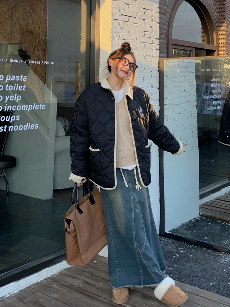 50 00 кг женская одежда полная девочка осень и зима новое мультяшное вышитое