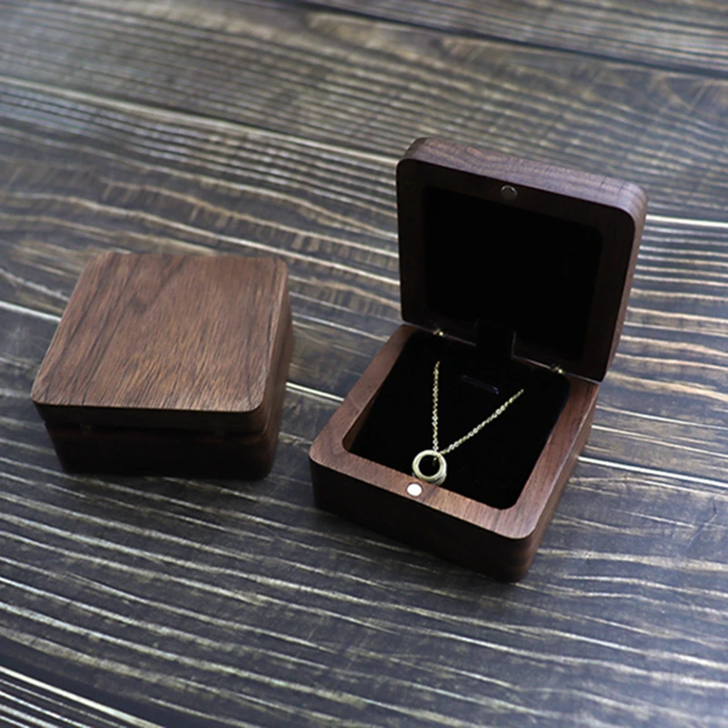 

Wood Jewelry Ring Bracelet Necklace Box Wrapping Gift Box Buddhist Beads Solid Exquisite Wood Jewelry Organizer New 2023