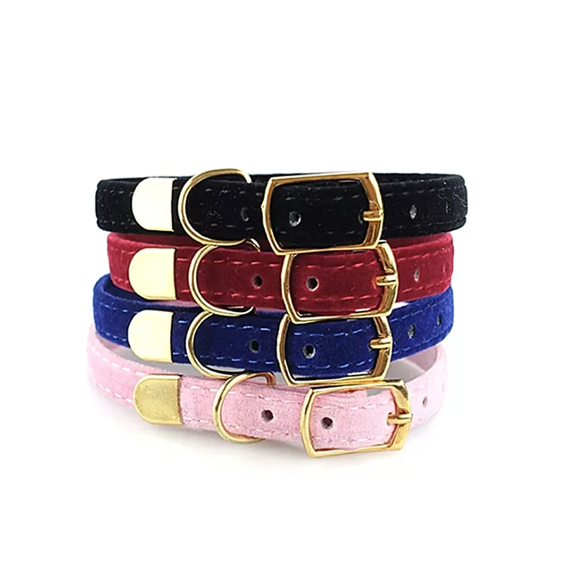 

Cat Collar Safety Cat Collars Puppy Dog Collar for Cats Small Dogs Kittens Solid Pet Collar Chihuahua Products Flocking