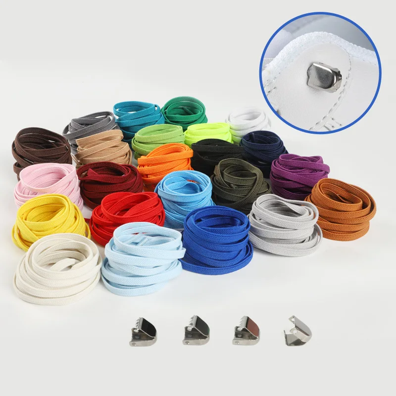 

No Tie Shoe Laces Shoelaces Elastic Widened Flat Shoelace Flat Hiking Running Outdoor Leisure Sneakers Quick Adult Lazy Laces