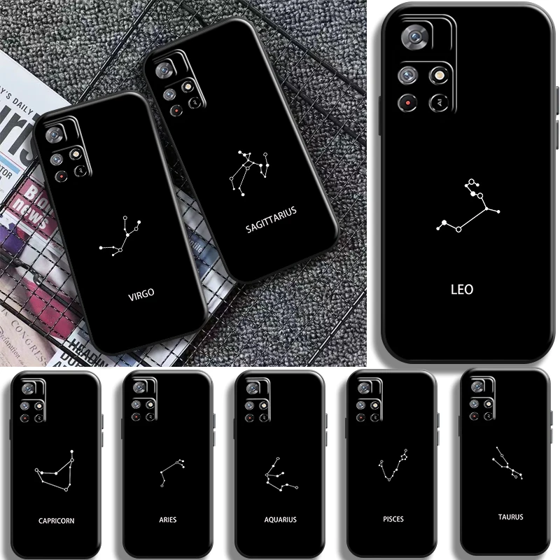 

Twelve Constellations Phone Case For Xiaomi Redmi Note 11 10 9 11T 11S 10S 10T 9S Pro 5G Redmi 10 9 9T 9A 9AT 9C Coque Soft