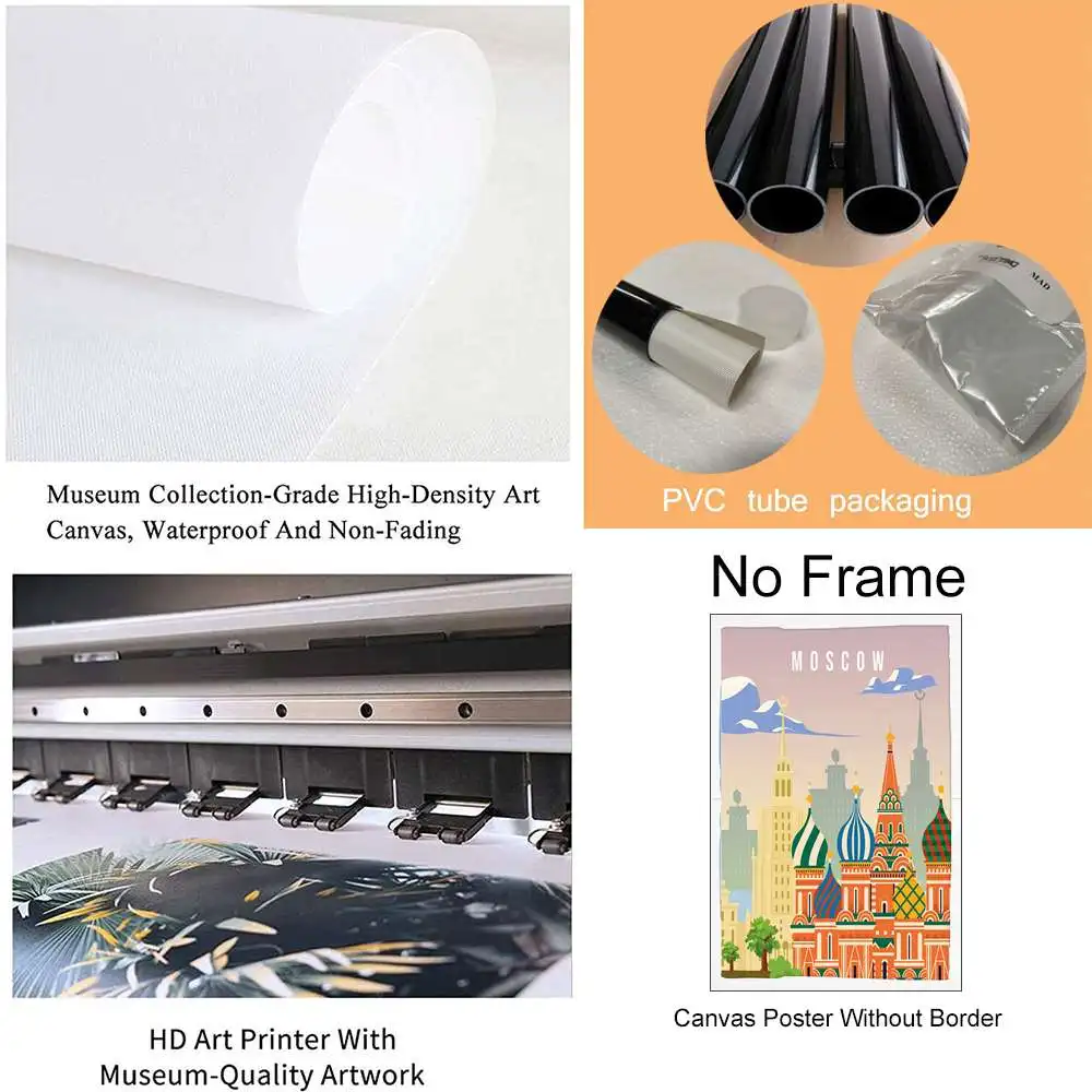 Городской плакат в Москве настенный городской постер с художественным принтом