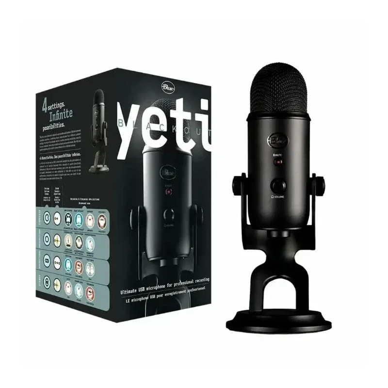 USB-микрофон Blue Yeti для ПК Mac игр записи потоковой передачи подкастинга
