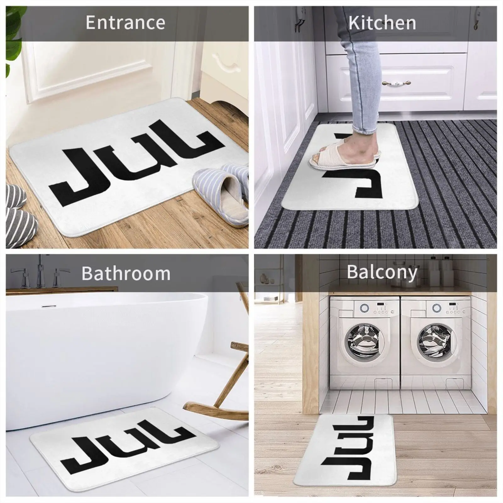 Жуль Рэп Футболка Мат Двери Не скользит Мягкий Впитывающий Воду Ковер Марсельский Рэперский Логотип Фанат Жюлиан Фристайл Тчикита НЛО.