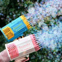 bazooka rocket bubble gun colorful led electric bubble machine blower toys 69 holes kids outdoor birthday party gift weeding