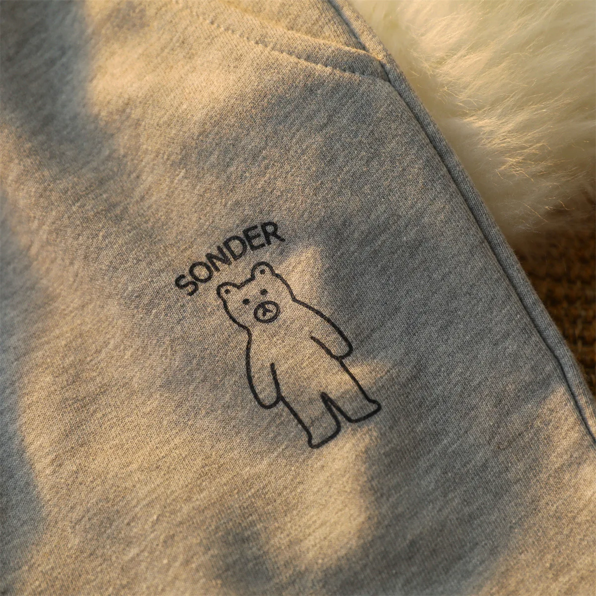 High Waist Women Shorts Korean Cartoon Bear Embroidery Shorts Casual Loose Cotton Wide Leg Sport Shorts Female Summer Bottoms