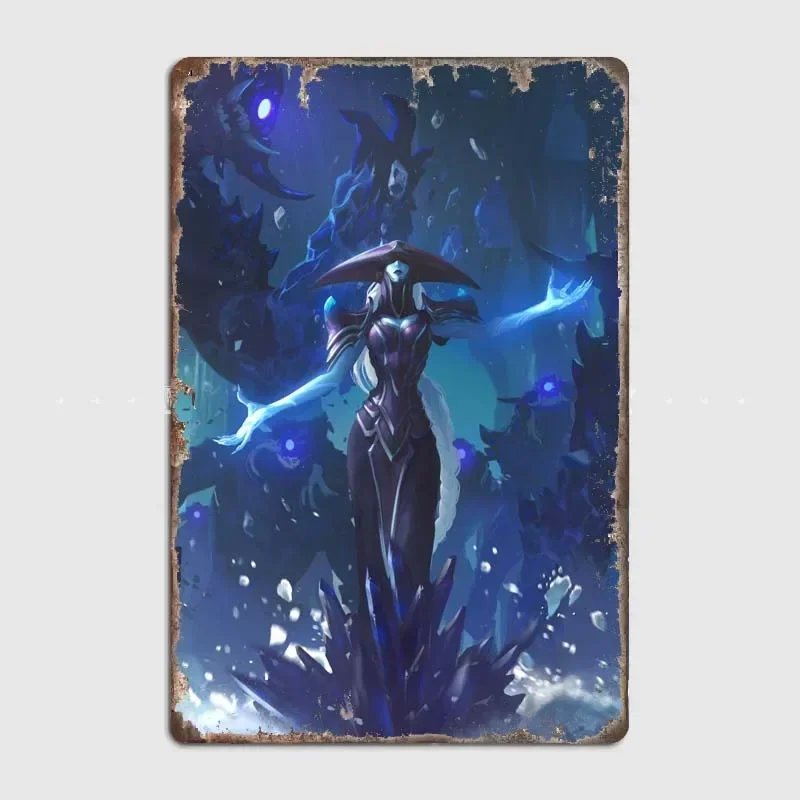 Ледяная ведьма Классическая Жестяная Табличка из Лиги Легенд декоративная