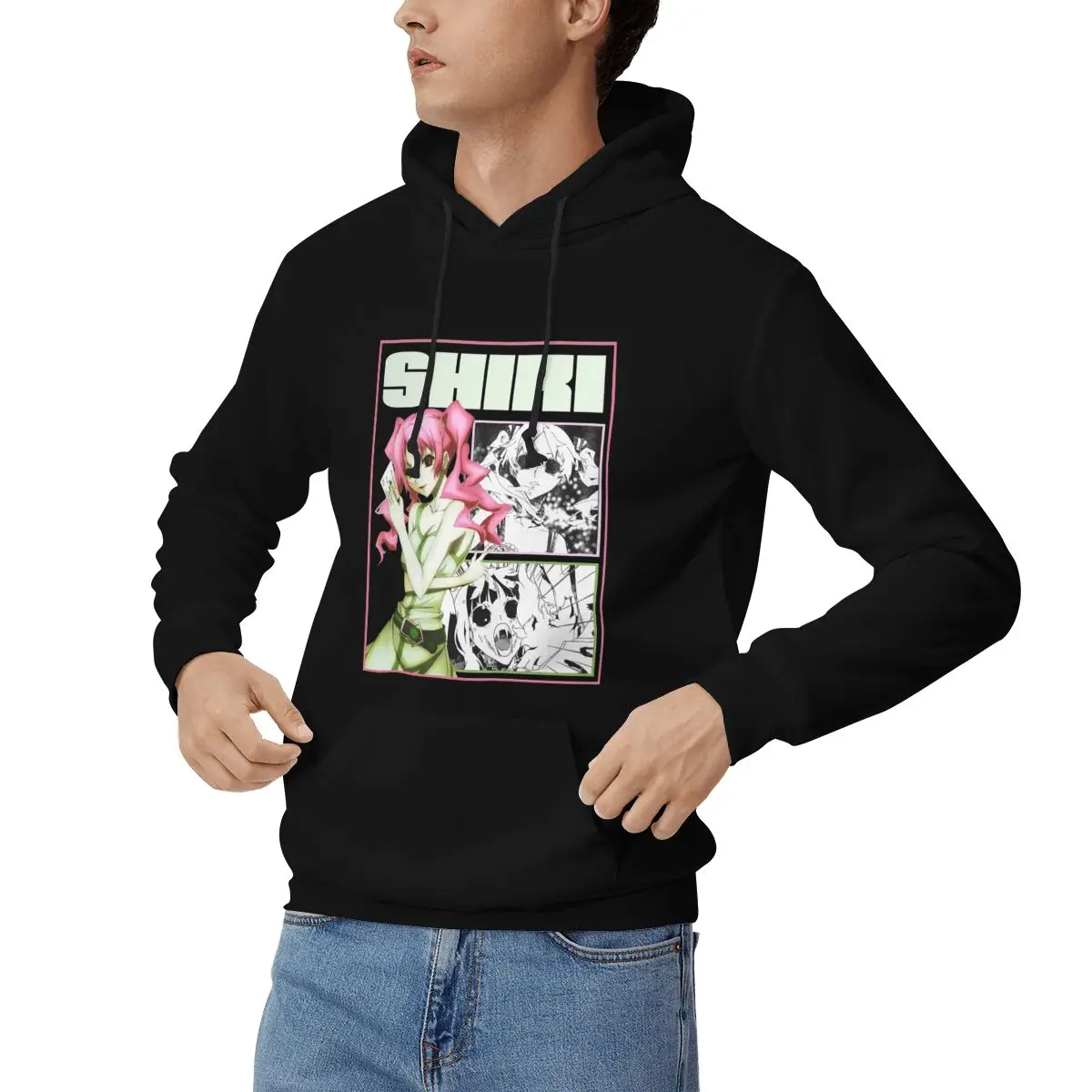 SHIKI Толстовки с капюшоном в стиле аниме Oversized Hoodie Anime Things Мужская верхняя рубашка