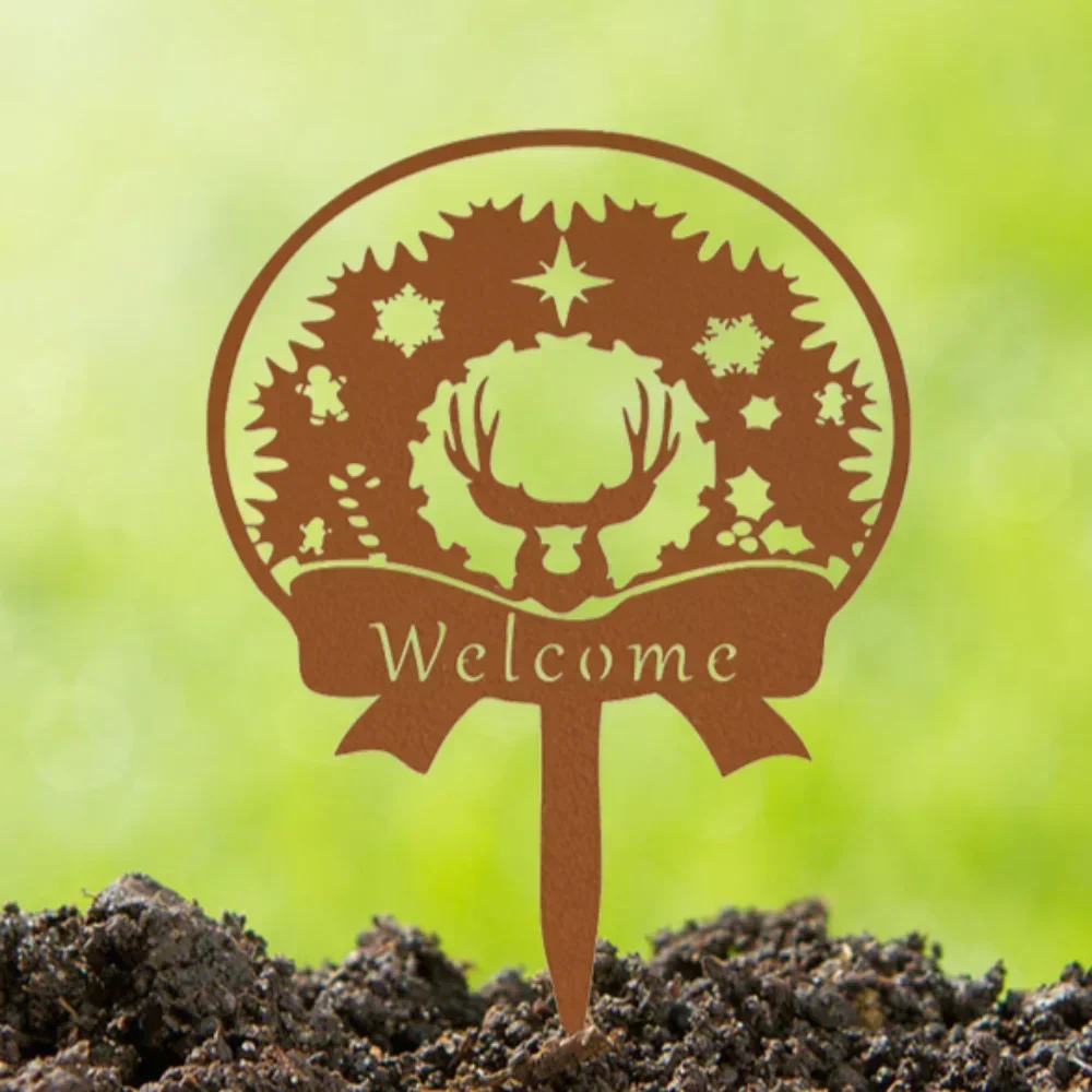 Великолепный металлический рождественский садовый знак 1 шт. — Majestic для