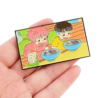 anime cute enamel pins japanese animation novelty brooch backpack lapel clothes badge for kids fashion jewelry accessories gifts
