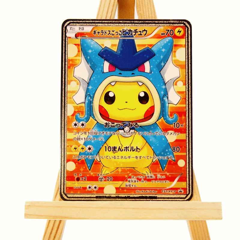 

New Japanese Pokémon Metal Cards Anime Cartoon Collection Cards Pikachu Game Battle Cards Collection Toys Gifts for Friends