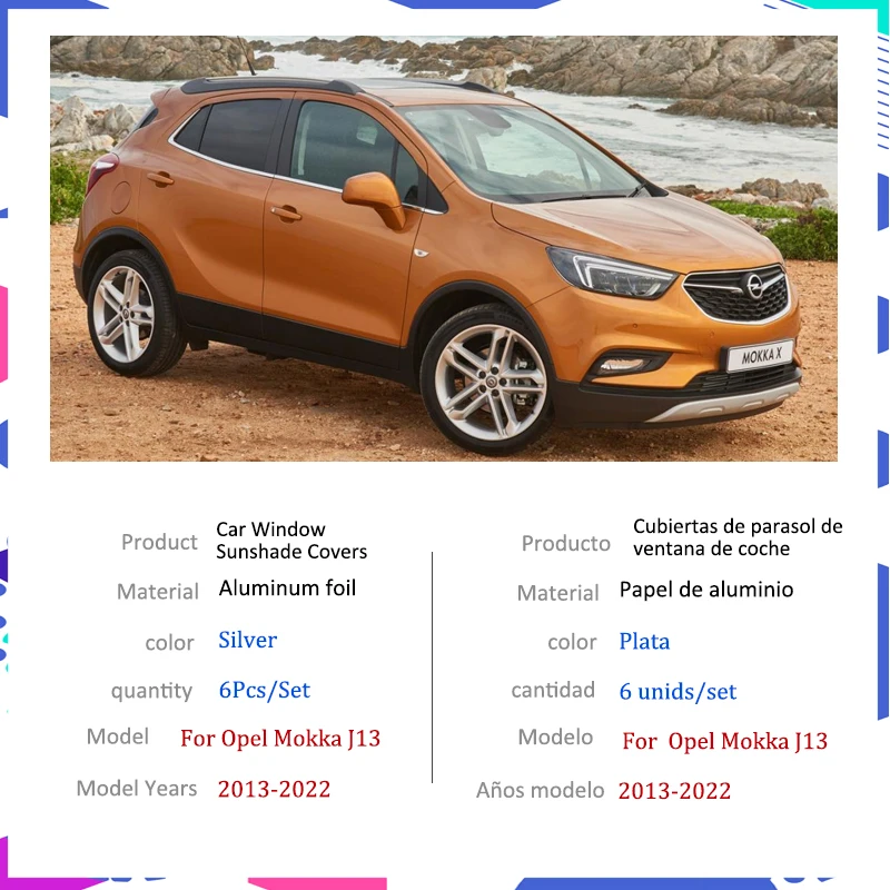 Солнцезащитные очки для Opel Mokka J13 2013 ~ 2022 Vauxhall автомобильные аксессуары