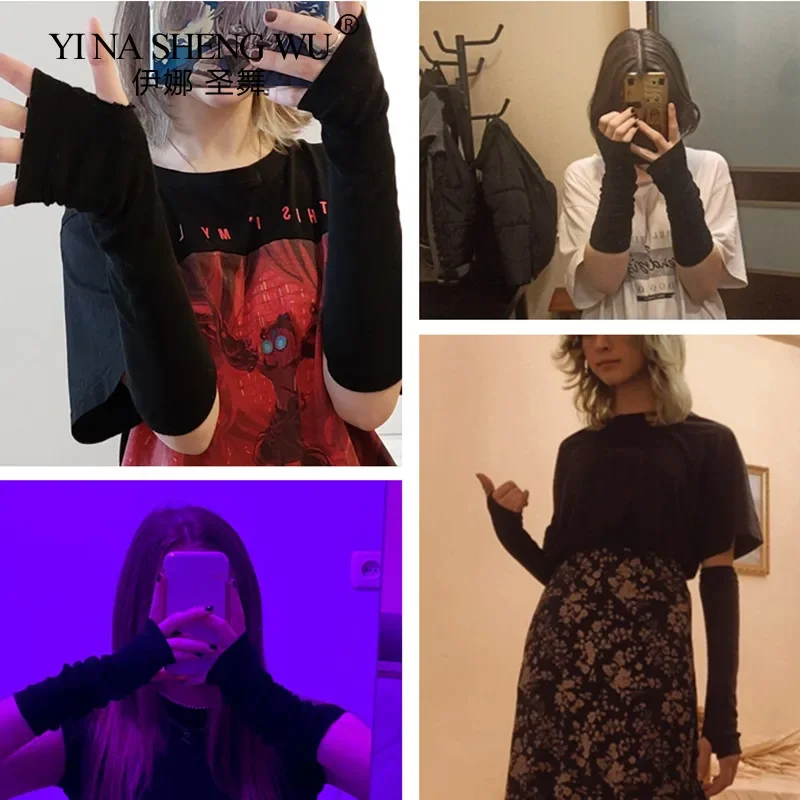 Аниме перчатки косплей Darkly Nin ja варежки нарукавник мужские и женские модные