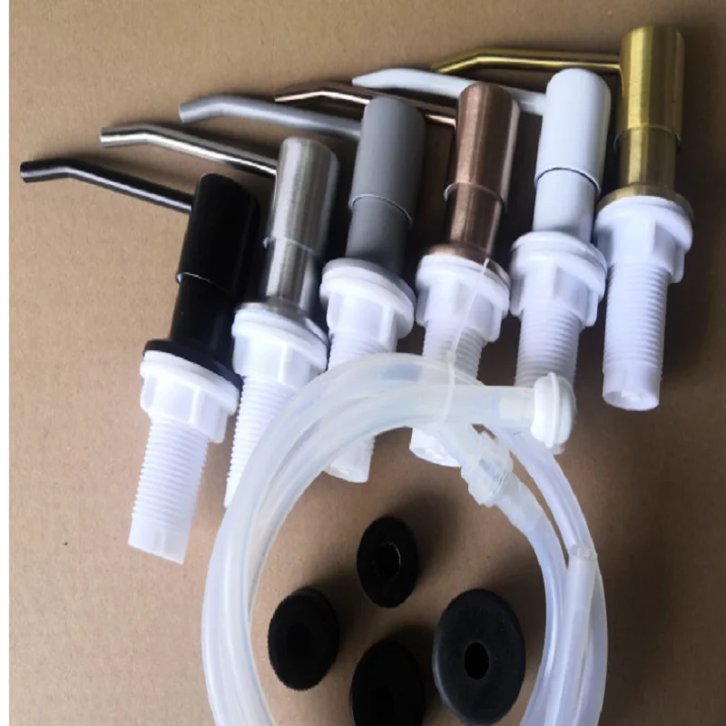 

1Set Stainless Steel Liquid Soap Dispenser Built-in Lotion Pump Extension Tube for Home Bathroom Kitchen Sink Use Supplies
