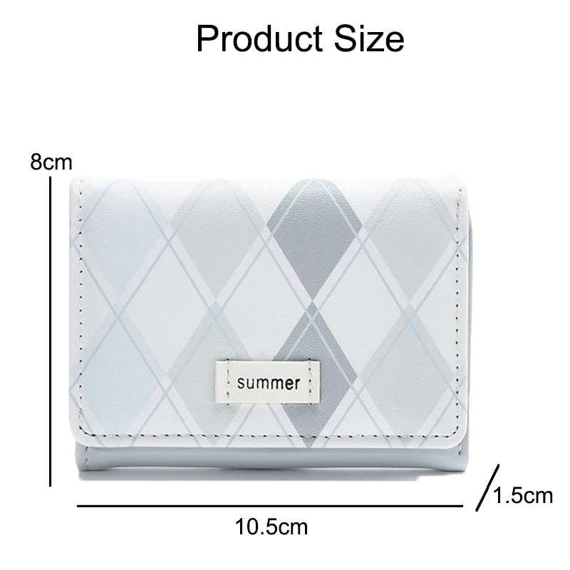 Korean Version Casual Women Wallet Fashion Card Holder PU Leather Short Female Purse Money Clip Wallet Lady Coin Purse monedero