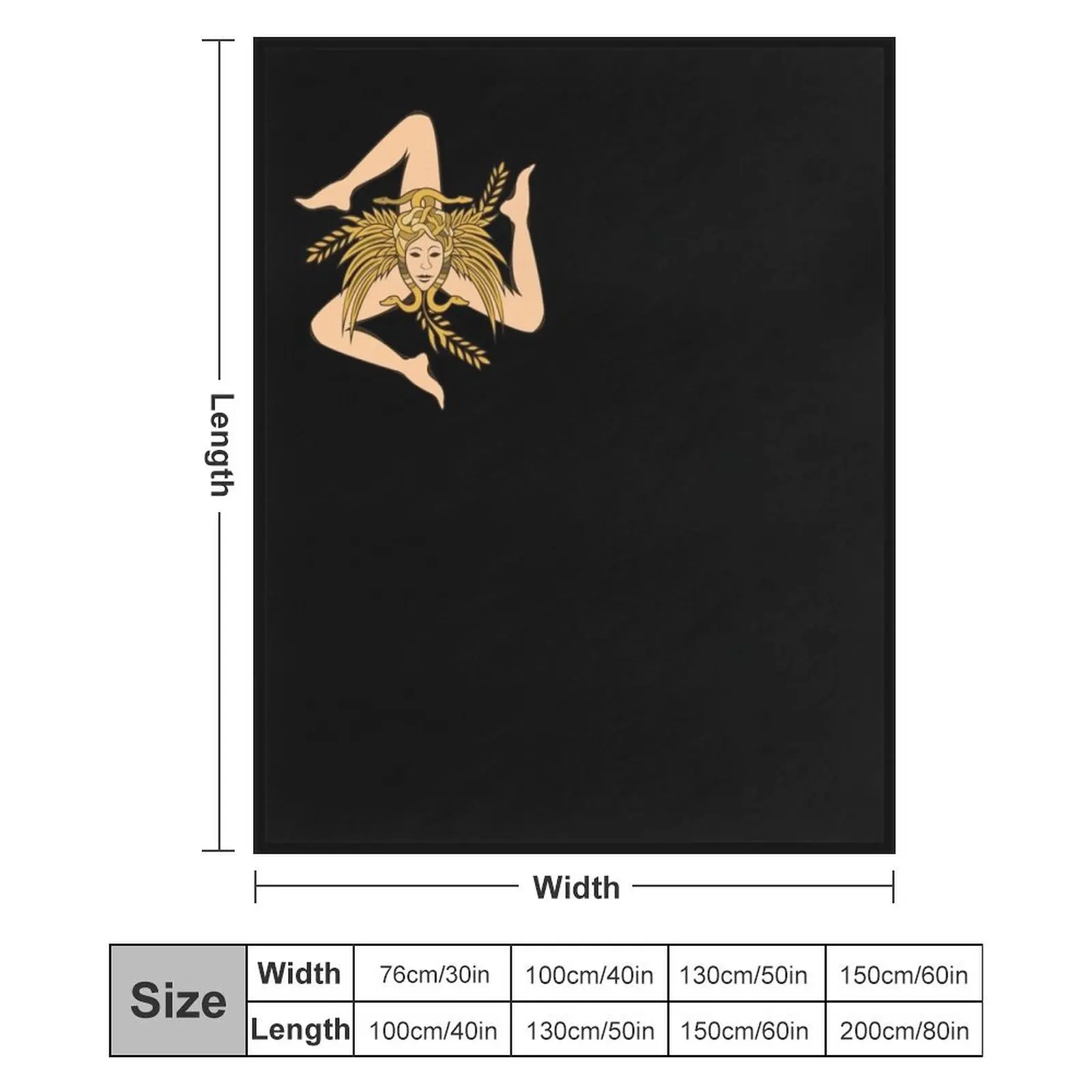 Плед Sicily Trinacria Пляжное для малыша Лохматое одеяло дивана