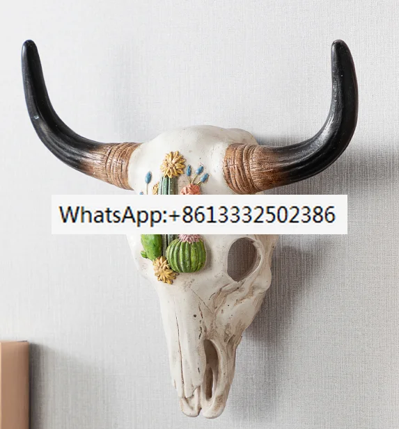 

Cow Head Farmhouse Decoration Pendant Craft Wall Hanging TV Background Wall Wall Decoration Living Room Decoration