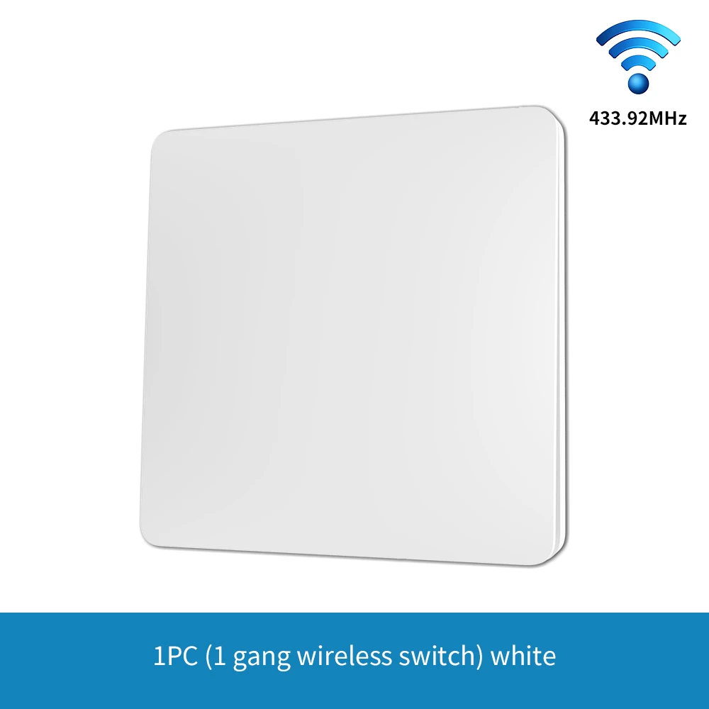 

Умный беспроводной переключатель, настенный выключатель с автономной кнопкой, RF433Mhz, с дистанционным управлением