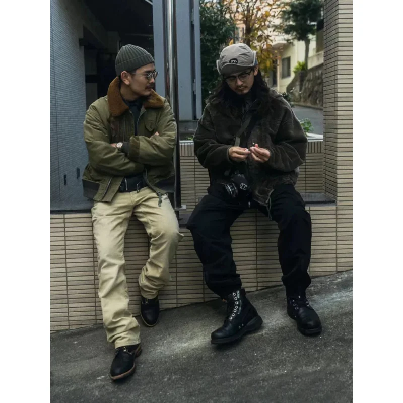 Куртка из хлопка VISVIM FIL 22AW MONROE Nakamura плотная потертая Монро японская мода зимняя