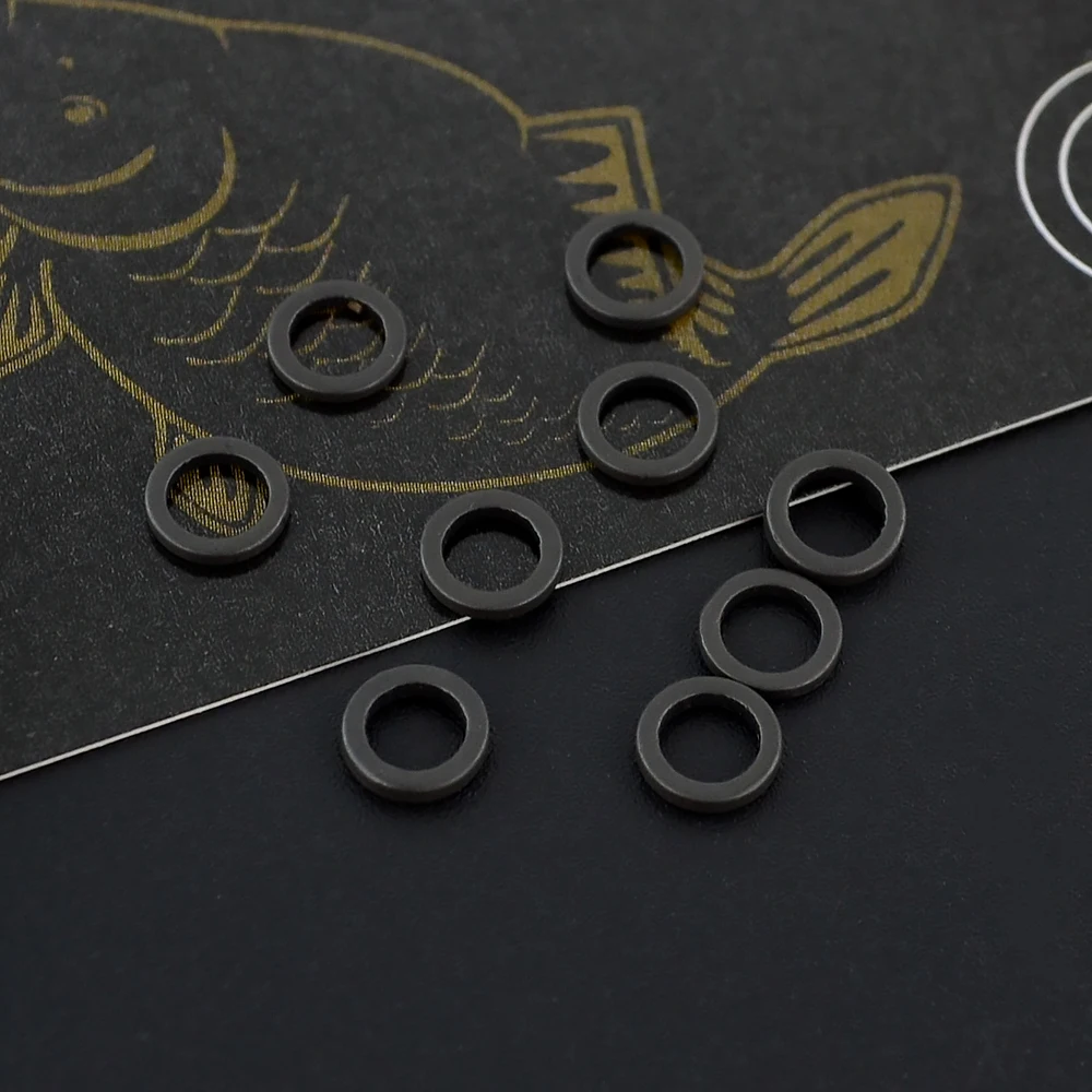 60 Piece Carp Fishing Round Rig Rings For Hook Link O rings 2.0mm 3.1mm 3.7mm 4.4mm 5.1mm