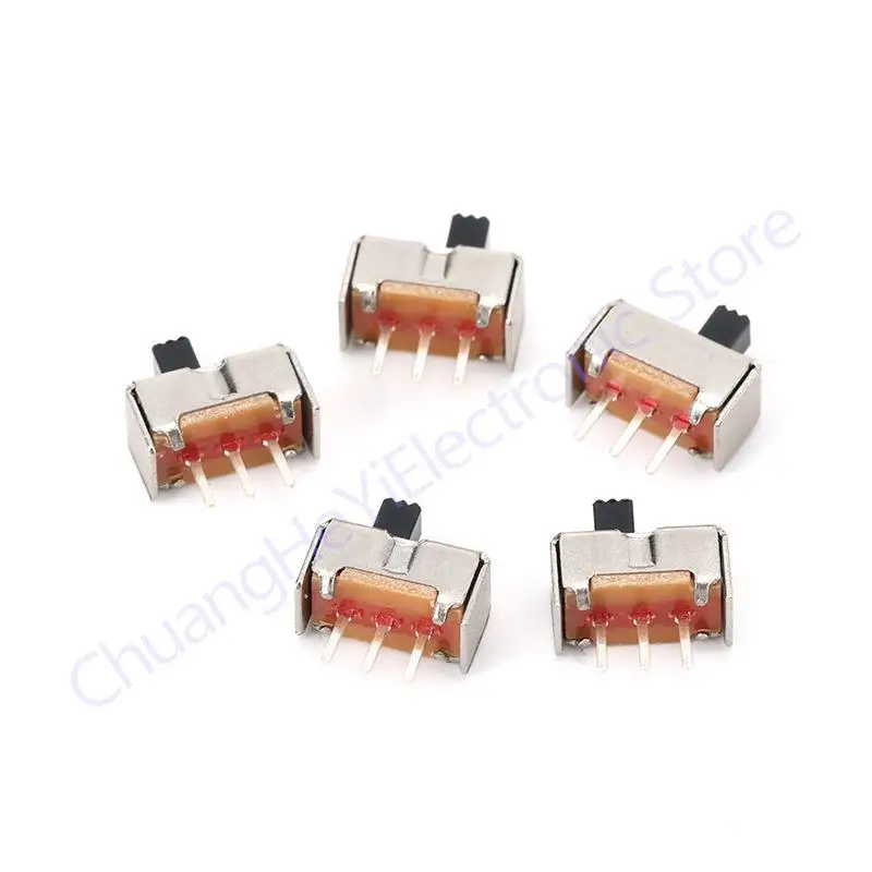 10 шт. SS12D07 мини переключатель слайдов 3pin 2-позиционный 1P2T SPDT высококачественный переключатель ручки: 3 мм/4 мм