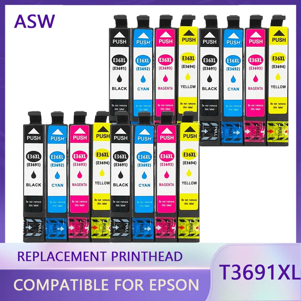 

Цветной совместимый чернильный картридж T3691 T3692 T3693 T3694 для Epson
