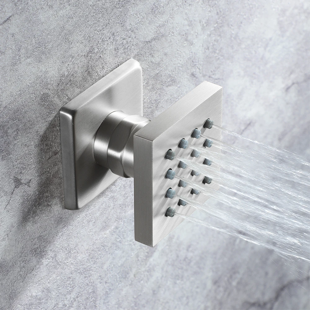 Роскошный большой матовый никель 20 дюймов дождь 5 функций душевой набор