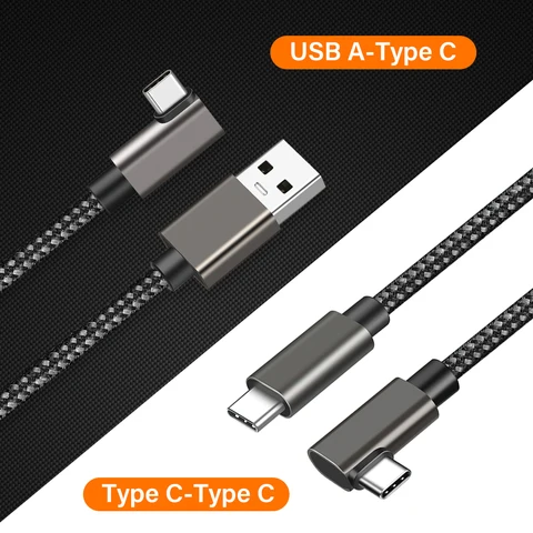 Кабель для очков виртуальной реальности VR USB A to Type C 5M для Oculus Quest 2 Quest2 Link Игровые аксессуары Гарнитура Шлем Игровые Ocukus