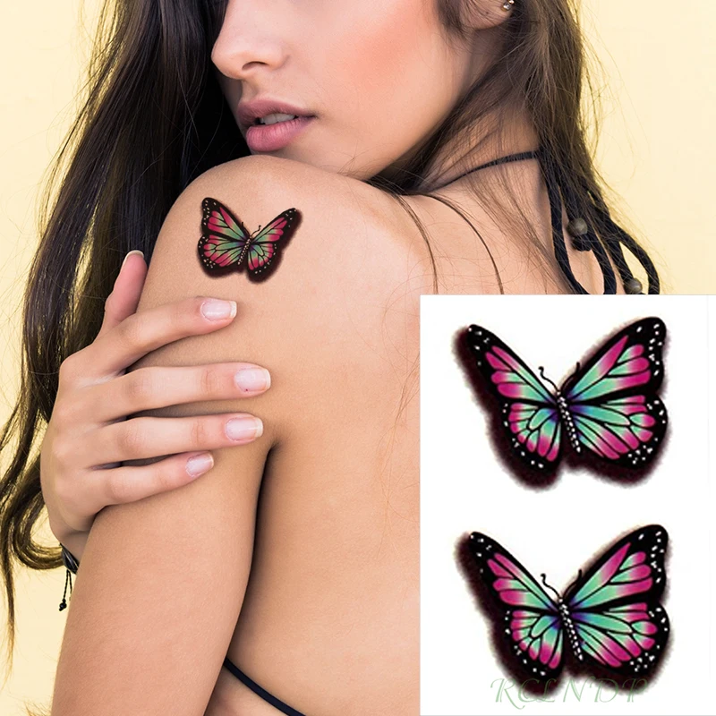 

Waterproof Temporary Tattoo Stickers butterfly small color animal Fake Tatto Flash Tatoo Body Art tattoos for Girl Women Men kid
