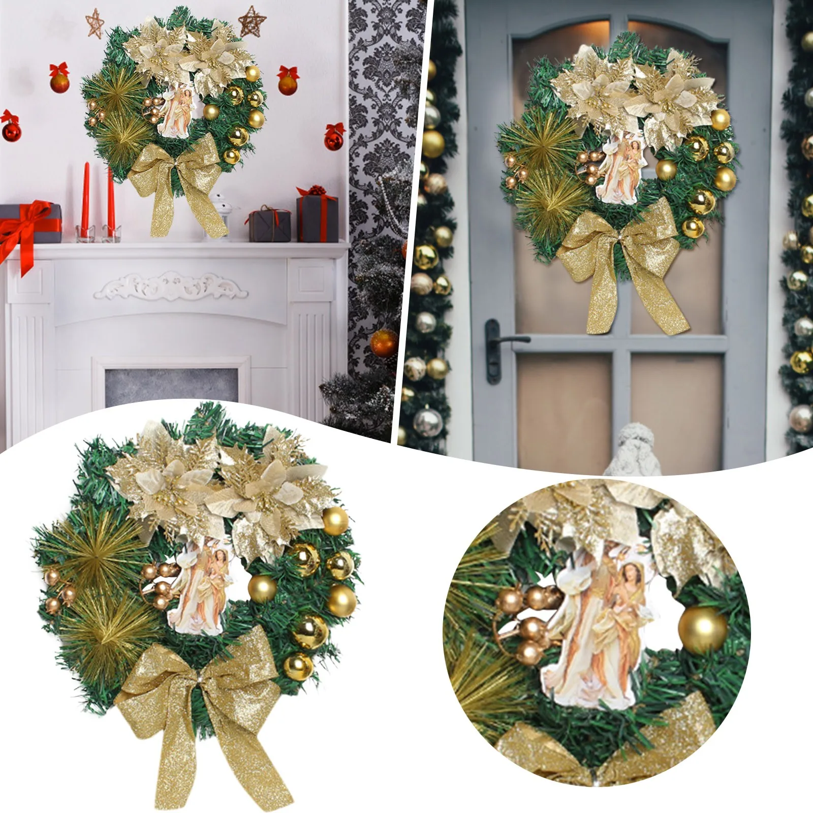 

Inflatable Wreath Holy Christmas Wreath Lit Christmas Scene Wreath Christmas Wreath At The Front Door Light up Door Sign