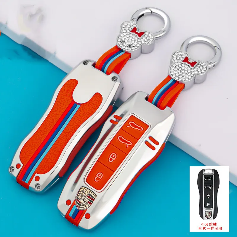 

Чехол для автомобильного ключа защитный чехол для Porsche Cayenne 9ya Panamera 971 911 Macan Boxster Carman удаленный чехол держатель для сумки кольца для ключей