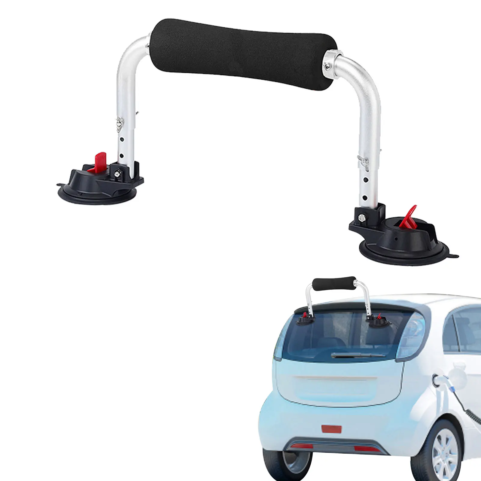

Kayak Rolle Universal Car Aluminum Alloy Roof Rack Kayak Loader Assist With Suction Cups Mount For Car SUV Rear Loading