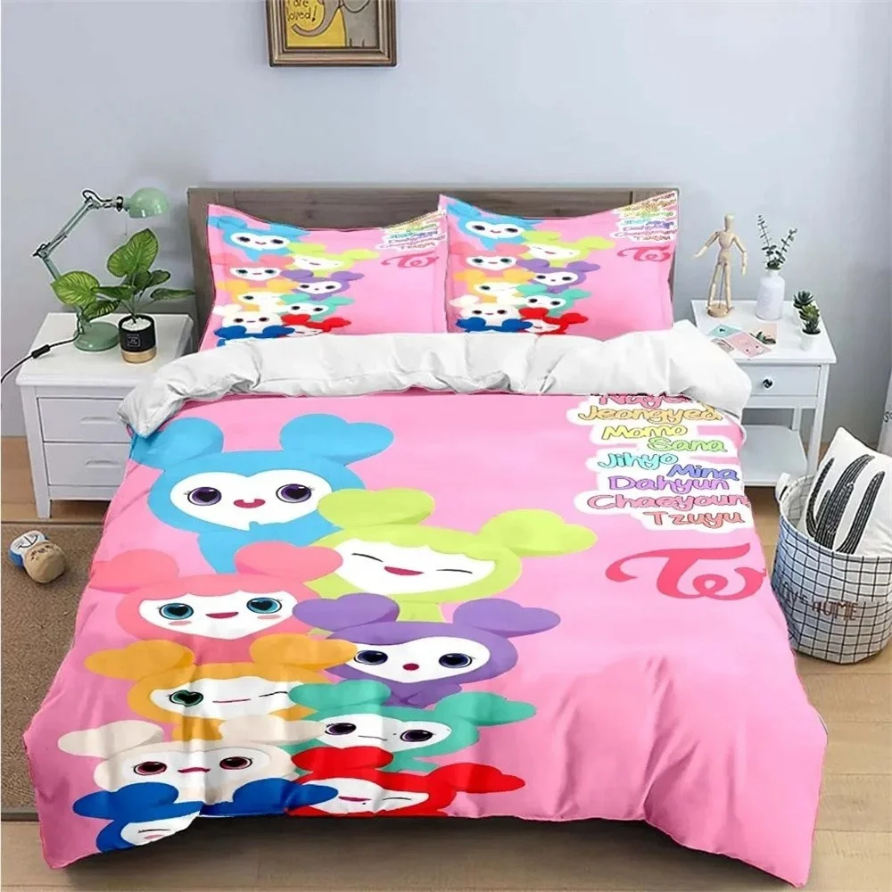 KPOP Twice Music Group Комплект постельного белья для мальчиков и девочек Twin Queen King Size