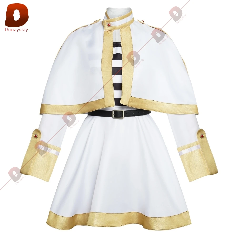 Аниме Frieren Косплей Костюм Пальто Рубашки Женский наряд Парик Комплект