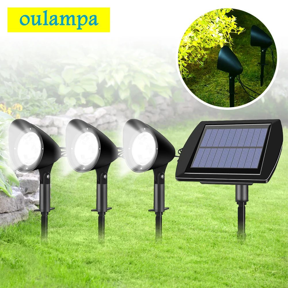 Солнечный Прожектор уличное освещение для ландшафта сада с питанием от солнца IP65