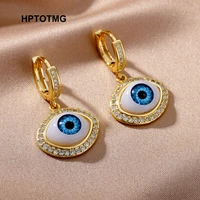 cute turkish evil eye drop earrings for women goth piercing hoop earrings 2022 trend boho jewelry party gifts pendientes mujer