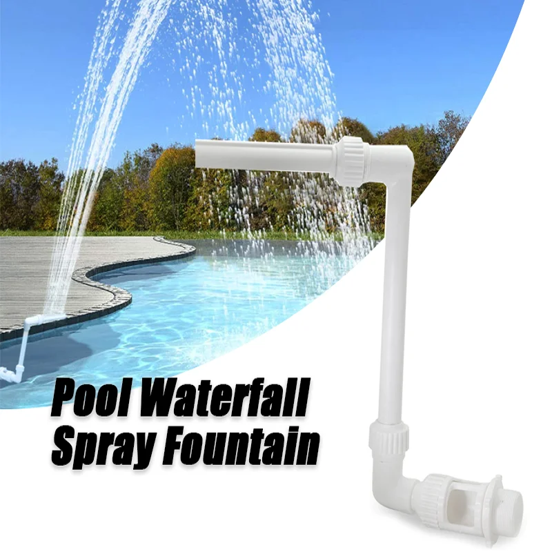 

Waterfall Swimming Pool Fountain Kit Sprinklers PVC Feature Water Spay Pools Water Fun Accessories For 1.5 Inch Pool Interfaces