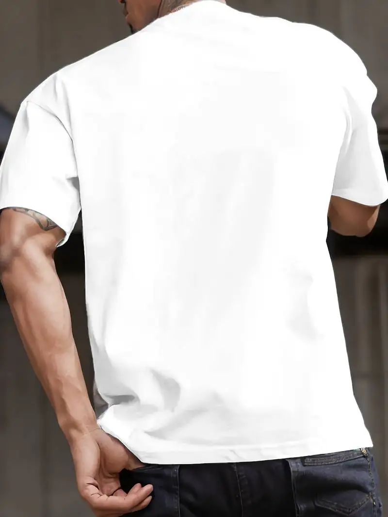 Мужская Уличная модная футболка с компасом и круглым вырезом Летняя