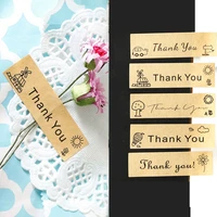 120pcs 4 5x1 3cm thank you kraft paper sticker scrapbooking labels for diy jewelry stationery self adhesive sticker gift labels