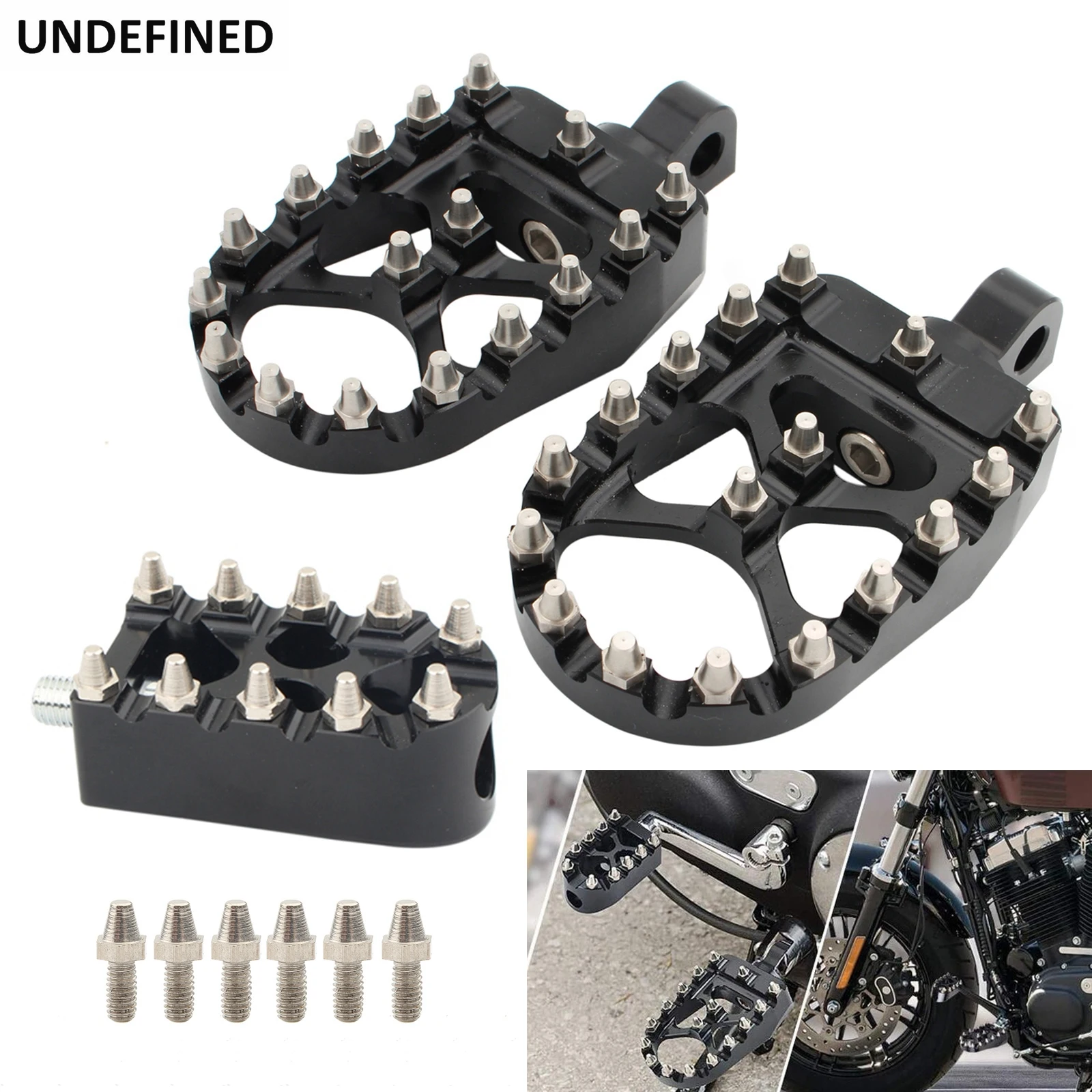 

Motorcycle Anti-Skid Gear Shifter Peg Brake Pedals Foot Peg MX Wide Fat Foot Peg Chopper Bobber Style For Harley Touring Softail