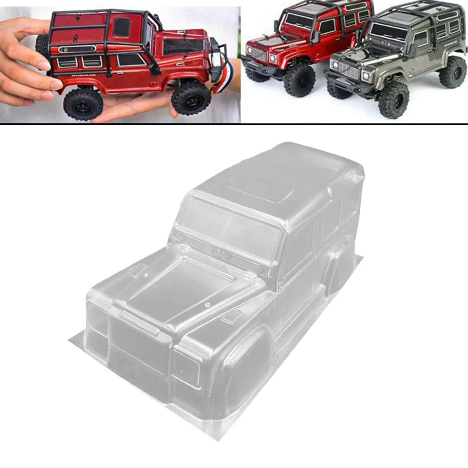 

1/24 RC Car Body Shell DIY Modification Pats Easy to Install Unpainted 1/24 RC Rock Crawler Shell 120mm Shell Housing for RC Car
