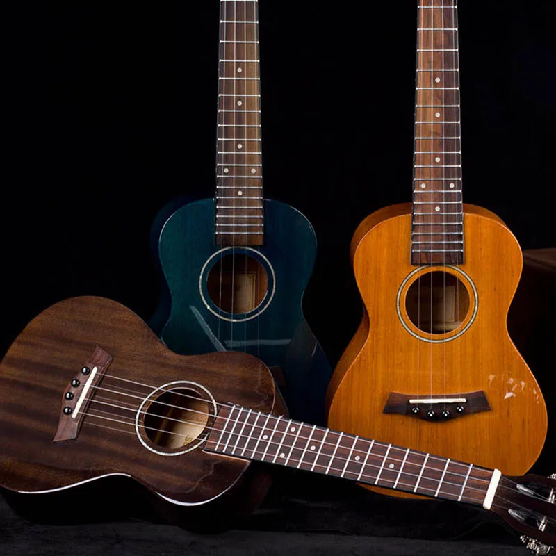 

Укулеле для взрослых в эстетике, 23 дюйма, Fretboard, винтажная Детская гитара, черный цвет, фотография, гавайская гитара, струнный инструмент