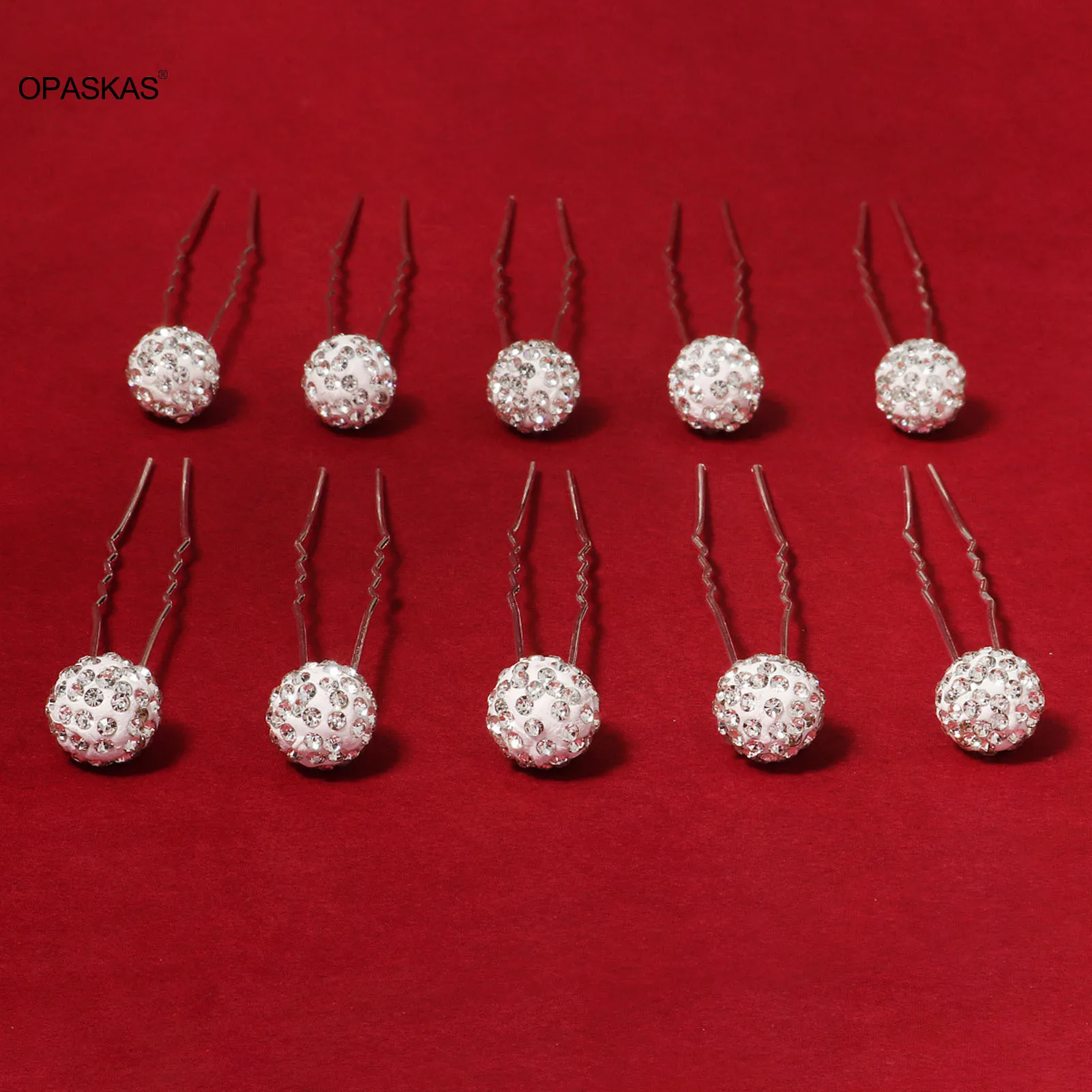 

Ball Hairpins U-shaped Bride Hair Sticks For Women Rhinestone Silver Forks Wedding Hair Jewelry tudo por 1 real e frete gratis