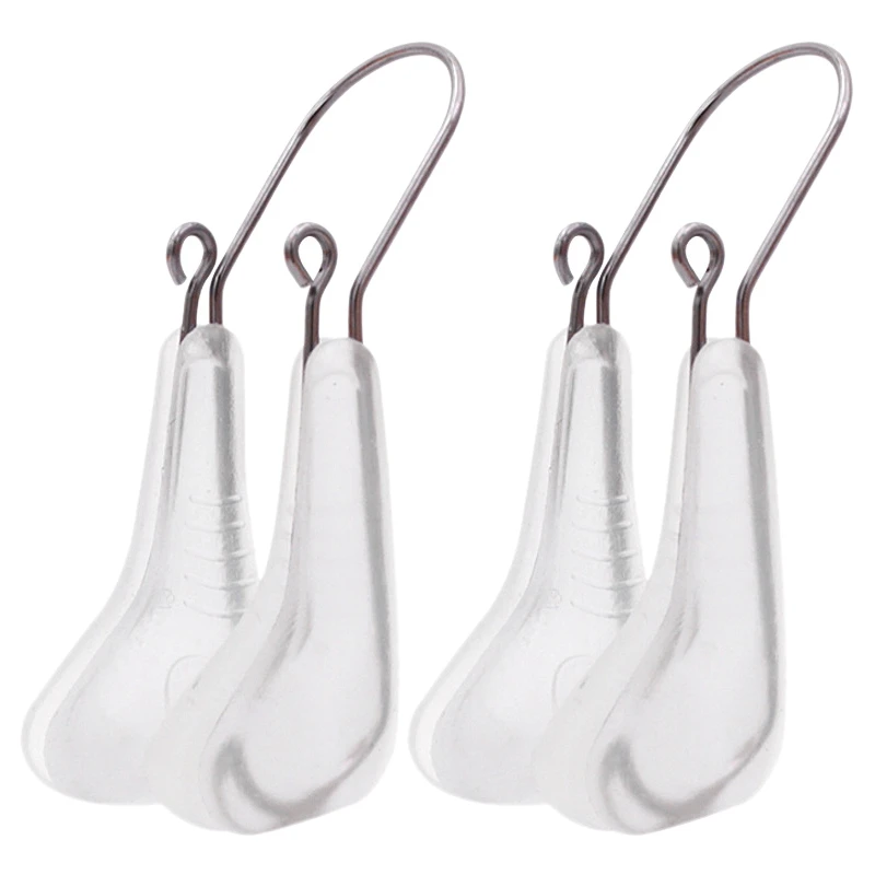 2 Pc Soft Magic Silicone Nose Shaper Lifting Clip Bridge Shaping Corrector Up Slimming Massager Clear
