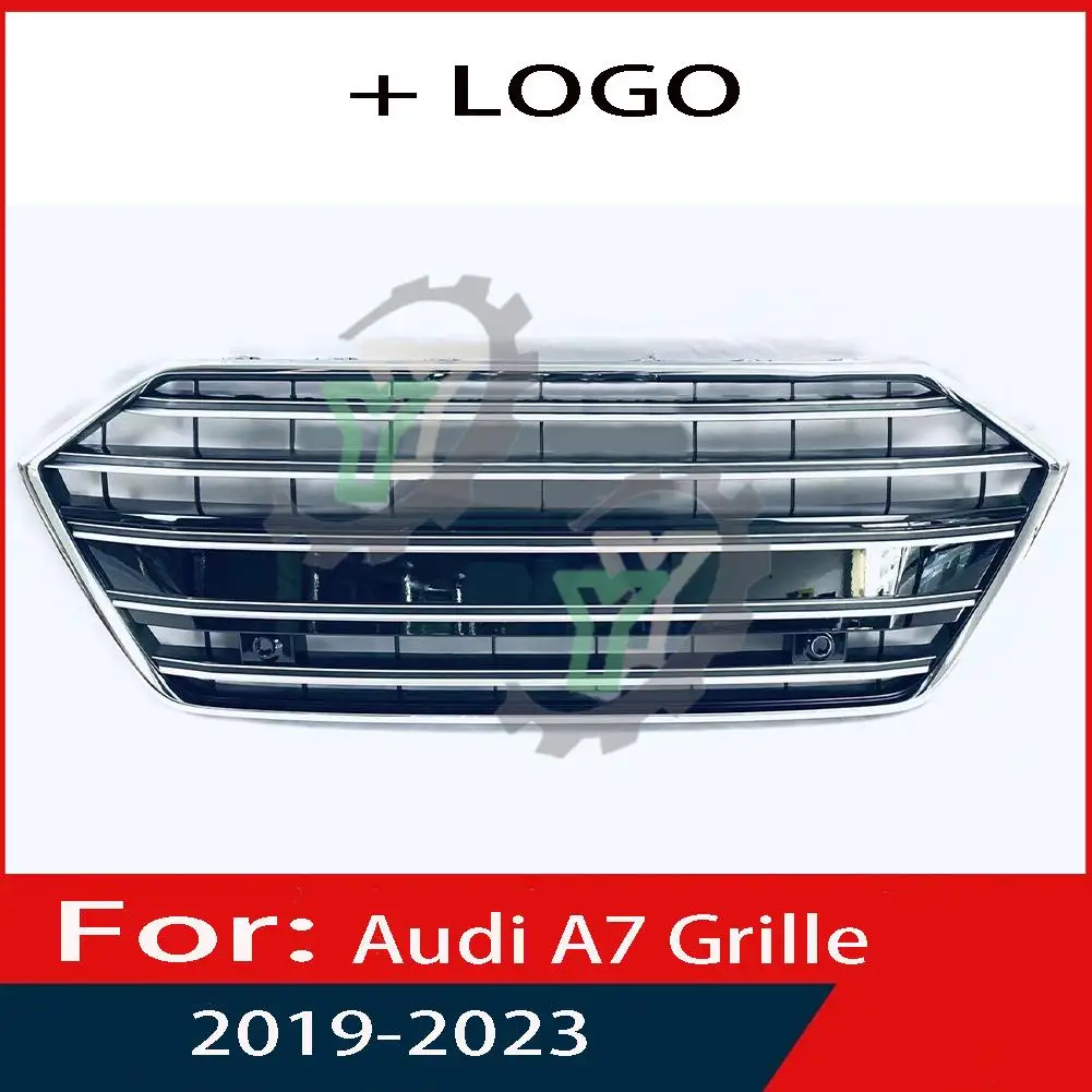 

С ACC для Audi A7/A7L 2019 2020 2021 2022 2023 передний бампер автомобиля решетка Центральная панель Стайлинг верхний гриль (модификация для стиля S7)
