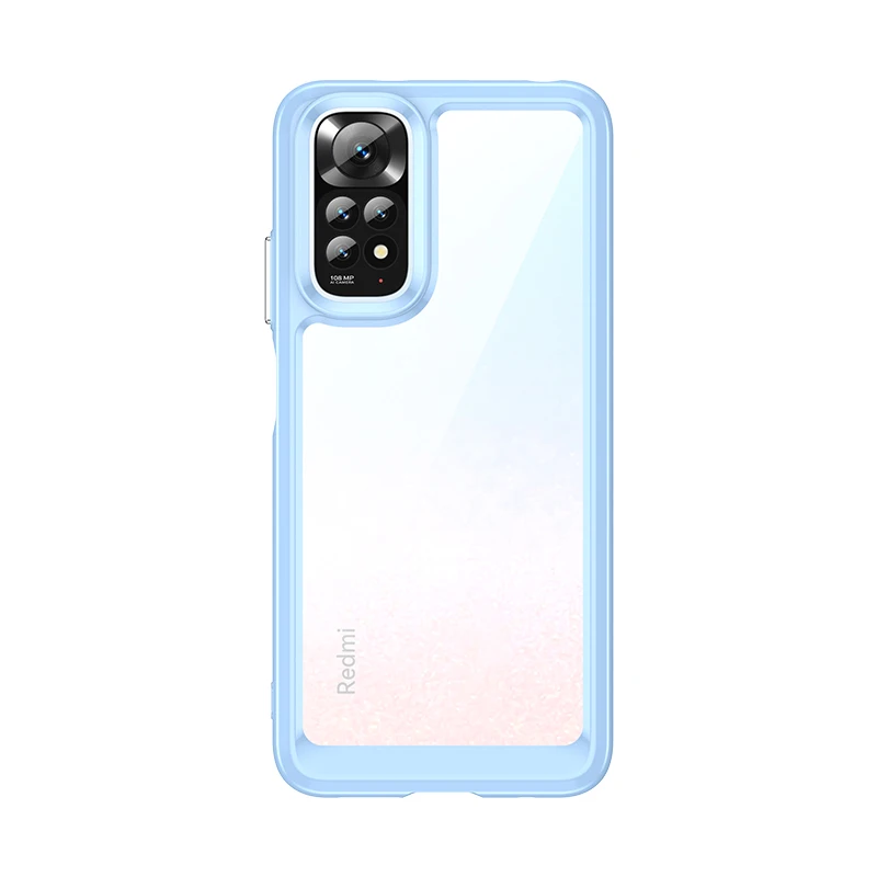 For Redmi Note 11S Clear Case For Redmi Note 11S Cover Coque Hard Translucent Soft TPU Phone Bumper For Redmi Note 11S 4G