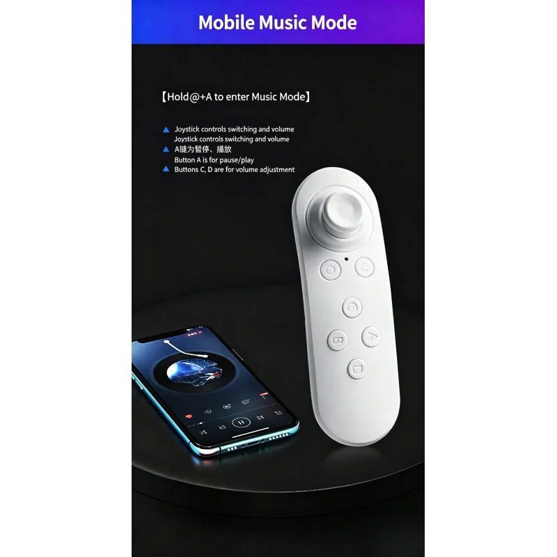 Фото Беспроводной Bluetooth-геймпад, многофункциональный пульт дистанционного управления для телефонов Android, VR-игр, селфи, беспроводная мышь №3