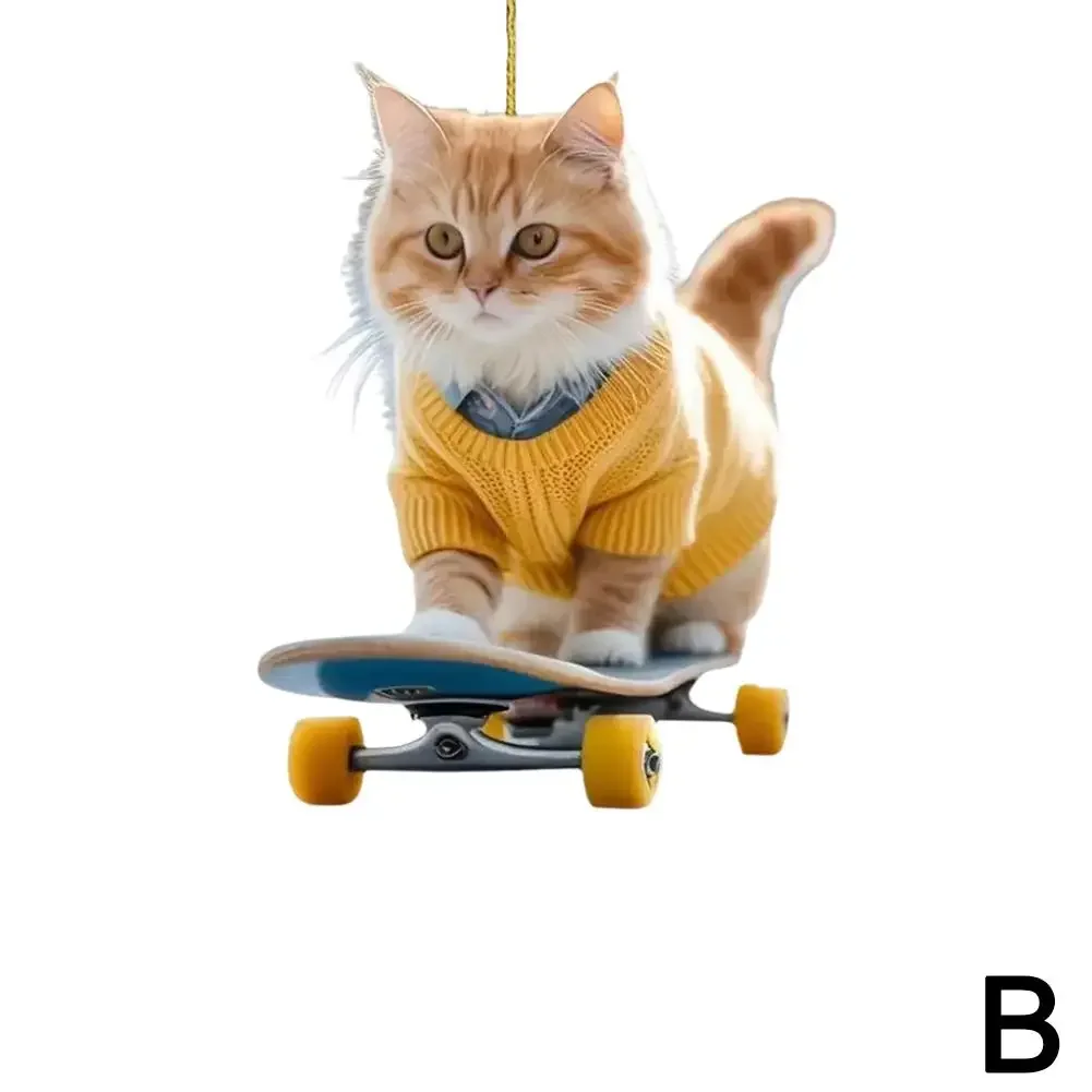 

Фигурный кулон, украшение для зеркала заднего вида автомобиля с реалистичным рождественским акрилом, легкое украшение, висит, подвесить La M9o0