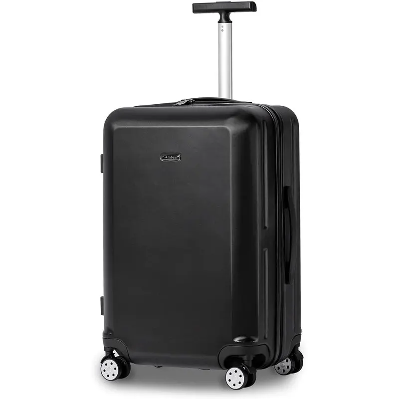 

20 inch Carry on Luggage with Wheels Hardside Suitcase Spinner Trolley with Built-in TSA Lock, Black
